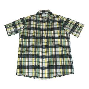 Vintage Bellcraft 70s Retro Mens Plaid Western Short Sleeve Shirt Medium